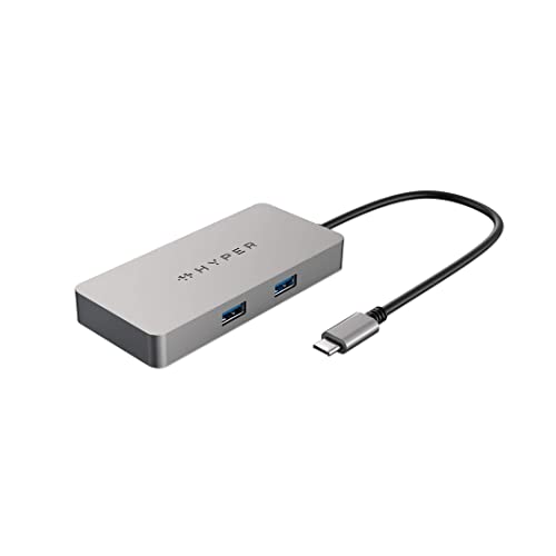 HyperDrive 5-Port USB-C Hub, Works with Chromebook Zertifiziert, HDMI 4K 60Hz Ausgang, Silber von HYPER