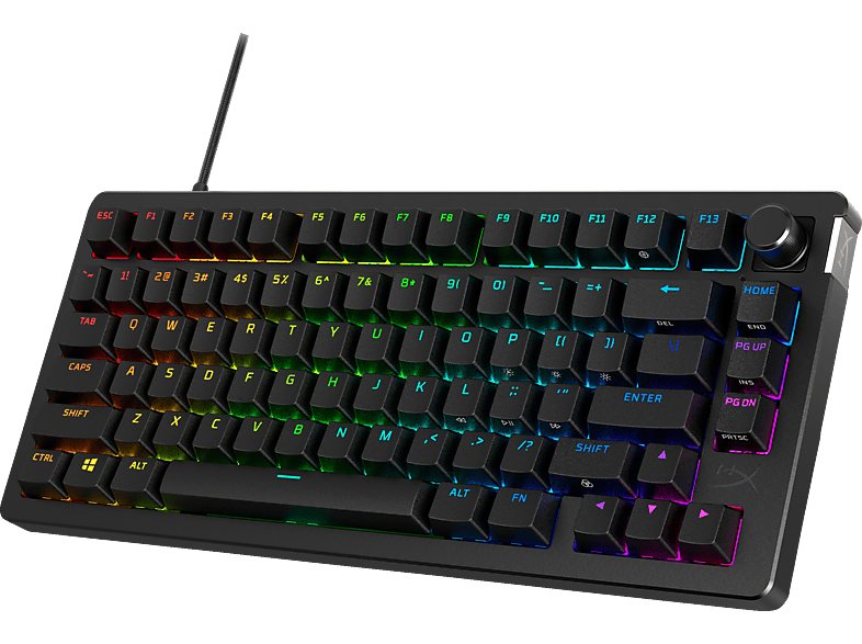 HYPERX Alloy Rise 75, Gaming Tastatur, Mechanisch, Sonstiges, kabelgebunden, Schwarz von HYPERX