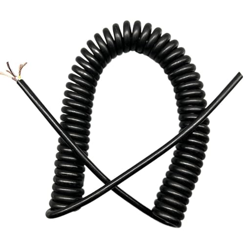 HYQOUKLR Teleskop-Spiralkabel, Federkabel, Federdraht, 5-adrig, 0,5 mm², Kupfer, einziehbares Kabel, 2,5–7,5 m gerade, 1,25–3,75 m dehnbar(Stretch 2.5 Meter) von HYQOUKLR