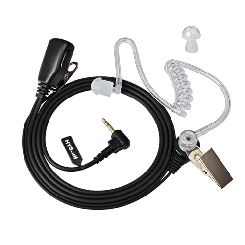 HYS 1-poliger 2,5-mm-Ohrhörer mit Mikrofon, Sicherheits-Headset, kompatibel mit Motorola TLKR-T60 T61 T62 T80 T81 T82 T-92 H2O T80 Extreme T82 Extreme (1 Packung) von HYS