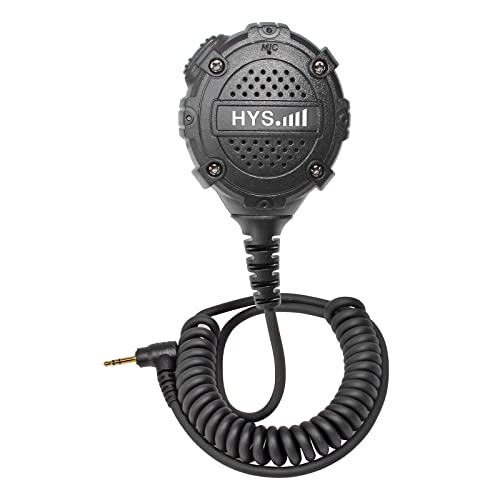 HYS 2,5 mm 1-poliger Schulter Mikrofon Handheld Lautsprecher Kompatibel mit Motorola TLKR-T60 T61 T62 T80 T81 T82 T-92 H2O T80 Extreme Funkgeräte von HYS