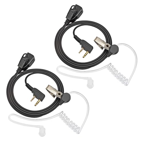 HYS Funkgerät Ohrhörer-Sicherheits-Headset Kompatibel mit Baofeng UV-5R BF-888S Quansheng UV-K5 UV-K5(8) Kenwood Walkie Talkie Sicherheits-Headset Kopfhörer (TB03K-2) von HYS