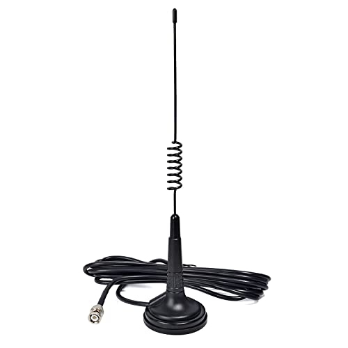 HYS CB-Antenne mit magnetischer Halterung, 27 MHz, kompatibel mit Cobra Midland Uniden Maxon, tragbares Handfunkgerät, Mobilfunk, Radioscanner (BNC) von HYS