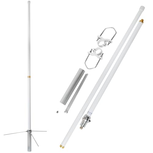 HYS 2m 70cm Antenne Basisstation 68,89 Zoll Glasfaserantenne mit SL16-Anschluss für mobile Amateurfunk-Transceiver Zwei-Wege-Radio von HYS