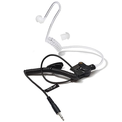 HYS 3,5-mm-Headset-Ohrhörer für Empfänger/Hörer, nur für Funkgeräte, Sendeempfänger und Radio-Lautsprecher, Mikrofone (Type-1) von HYS