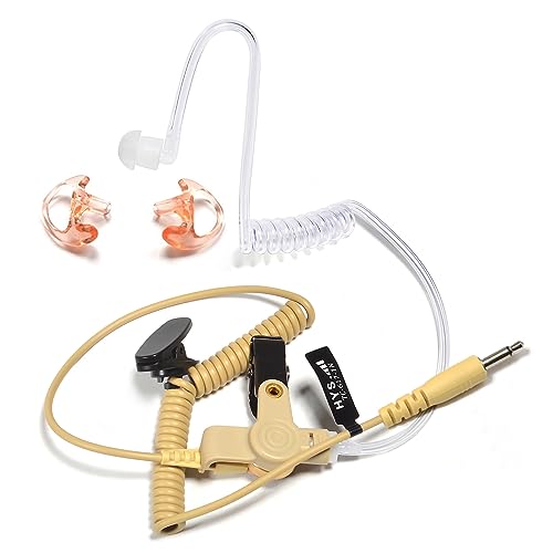 HYS 3,5-mm-Headset-Ohrhörer für Empfänger/Hörer, nur für Funkgeräte, Sendeempfänger und Radio-Lautsprecher, Mikrofone (Type-4) von HYS