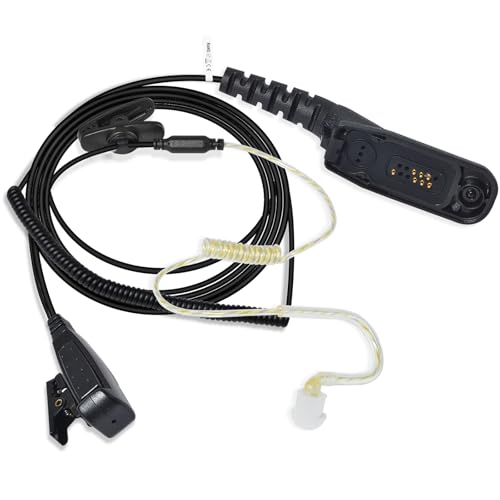 HYS Balanced Armature Walkie-Talkie-Ohrhörer mit Mikrofon und PTT, Sicherheitspolizei-Radio-Headset, kompatibel mit Motorola DP3400, DP4400, DP4800, Zwei-Wege-Radio von HYS