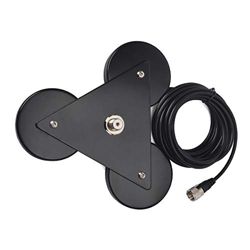 HYS CB-Antennen-Magnethalterung Magnetbasis 5 m RG58-Kabel, PL259-Stecker im Lieferumfang enthalten für Antenne von HYS