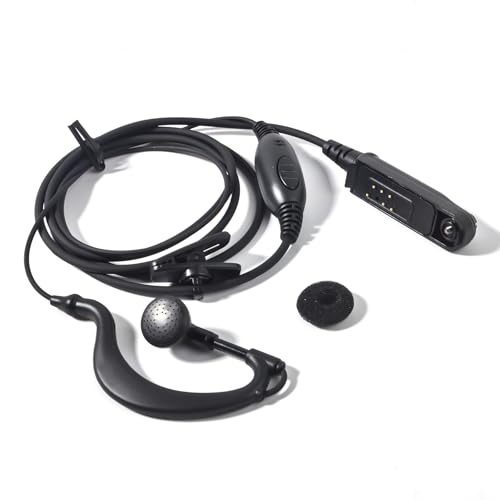 HYS Funkgerät Headset 2 Pin Kompatibel mit Baofeng UV-9G UV-9R GT-3WP UV-9R Plus UV-9R Plus MK1 UV-9R PRO UV-82WP(T-56) BF-T57 BF-9700 Walkie Talkie Kopfhörer Ohrhörer (G-Typ) von HYS