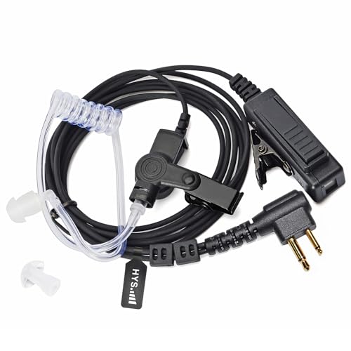 HYS Funkgerät Headset verdeckt Akustik Tube Security Schallschlauch Kopfhörer kompatibel mit Motorola CP040 DP1400 GP68 GP88 GP300 CT150 Pro1150 2-Wege-Radio von HYS