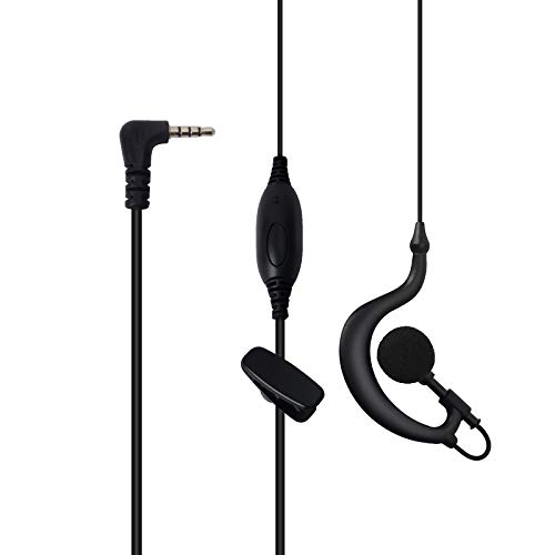 HYS G-Form Ohrhörer Walkie-Talkie Headset mit verstärktem Kabel 1 Pin mit PTT für Baofeng BF-UV3R BF-T1 Walkie Talkie Zwei-Wege-Funkgerät von HYS