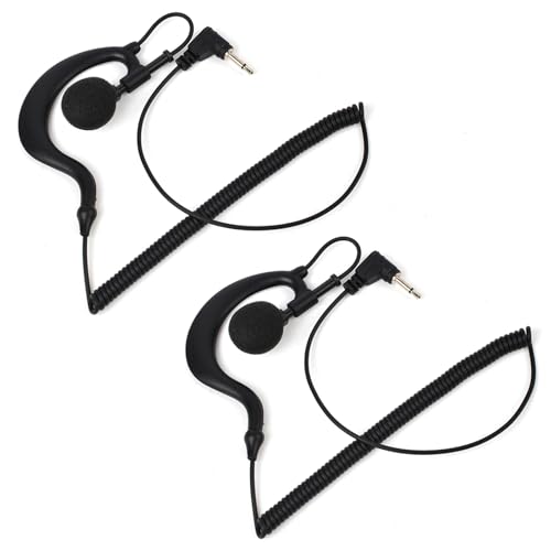 HYS G Formen Ohrhörer 2,5 mm Ohrhörer Kopfhörer Reiner Headset Für Kenwood HYT Motorola 2.5MM Funkgeräte Lautsprechermikrofon Handmikrofon (2 STK.) von HYS