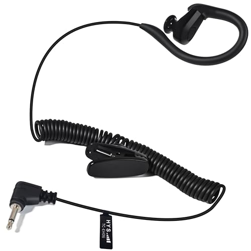 HYS G Hängende Mode Ohrhörer - 3,5mm Klinke - One Ear - Listen Only Kopfhörer - Kopfhörer Headset für Funkgeräte Lautsprechermikrofonen von HYS