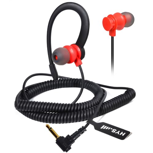 HYS Leichter Ohrbügel - 3,5mm Klinke - Linkes oder rechtes Ohr - Kopfhörer Headset für Funkgeräte Handmikrofon, 1 Stück (REDC-1) von HYS
