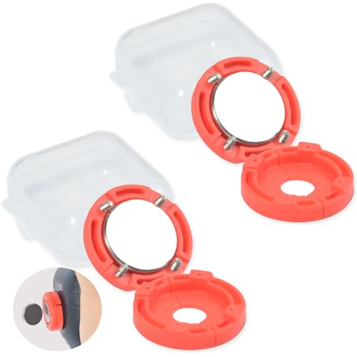 HYS Mobile Radio Mic Lautsprecher Magnetische Halterung kompatibel für CB/VHF/UHF Zwei-Wege-Funkgerät Scanner Mikrofon, 2 Pack (Rot) von HYS
