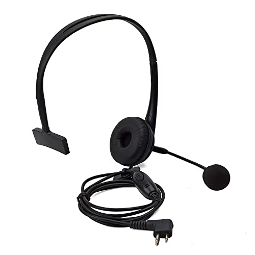 HYS Overhead-Ohrhörer-Kopfhörer mit drehbarem Bügelmikrofon mit Geräuschunterdrückung, kompatibel mit Motorola CP040 CP200 GP300 CLS1110 CLS1410 Walkie Talkies von HYS
