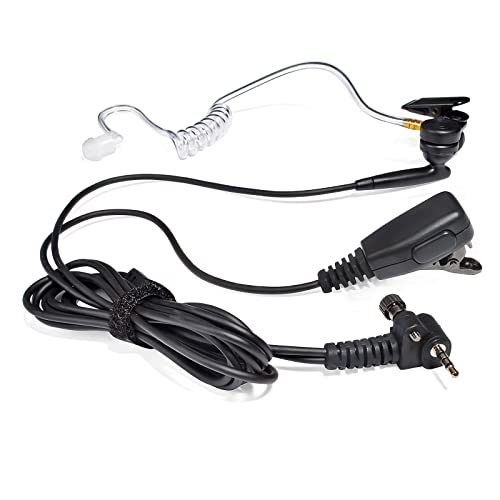 HYS Sepura Funkgerät Ohrhörer/Headset Kompatibel für SRP2000 SRP3000 SRH3500 SRH3800, mit PTT Mikrofon von HYS