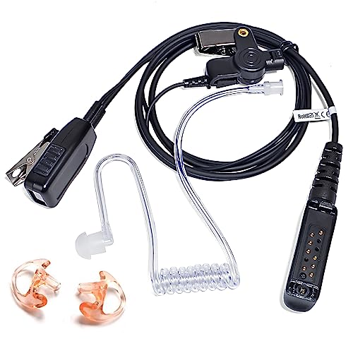 HYS Sepura Sicherheits-Ohrhörer Kompatibel mit Sepura STP8000 STP9000(Tetra) SC20 SC21 Funkgeräten, verdeckte akustische Rohr-Headset (Sepura+2*MEB) von HYS