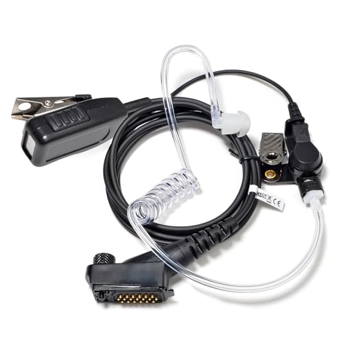 HYS TPH900 Mikro-Headse Kopfhörer für Airbus TPH-900 TETRAPOL Walkie Talkie, mit PTT von HYS