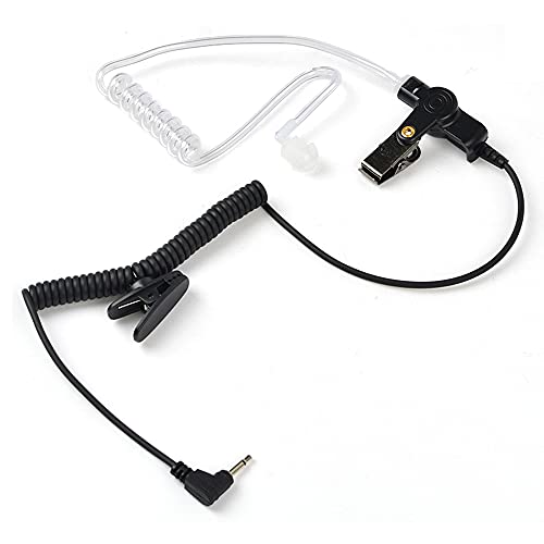 HYS Walkie-Talkie-Ohrhörer, 2,5 mm, 1-polig, nur hören, verdeckter Luft-Akustikschlauch, Sicherheits-Headset für Zwei-Wege-Radios, Transceiver und Radio-Lautsprecher-Mikrofonbuchsen von HYS