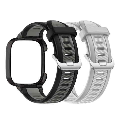 HYSDFFG 2 Stück Sport Armband für Xiaomi Redmi Watch 2 Lite, verstellbares Silikon Ersatzarmband Kompatibel mit Armband Xiaomi Redmi Watch 2 Lite (C) von HYSDFFG