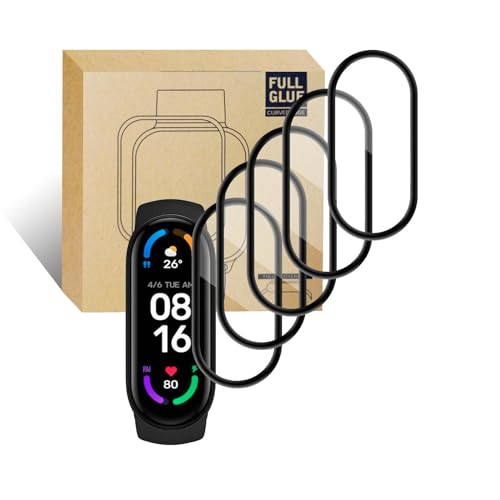 HYSDFFG 5 Stück Panzer Schutz Glas für Xiaomi Mi Band 6, HD Klar Displayschutz, Anti-Fingerprint, 9H Härte Glass Protector Kompatibel mit Xiaomi Mi Band 6 HYSDFFG 5 Stück Panzer Schutz Glas für Xiaomi Mi Band 6, HD Klar Displayschutz, Anti-Fingerprint, 9H Härte Glass Protector Kompatibel mit Xiaomi Mi Band 6 von HYSDFFG