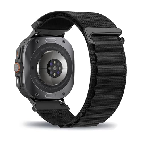 HYSDFFG Alpine Loop Armband für Samsung Galaxy Watch 7 Ultra 47mm, Samsung Galaxy Watch 7 Ultra 47mm Armband Titan G-Haken Nylon Sport Armband Kompatibel mit Samsung Galaxy Watch 7 Ultra 47mm (O) von HYSDFFG