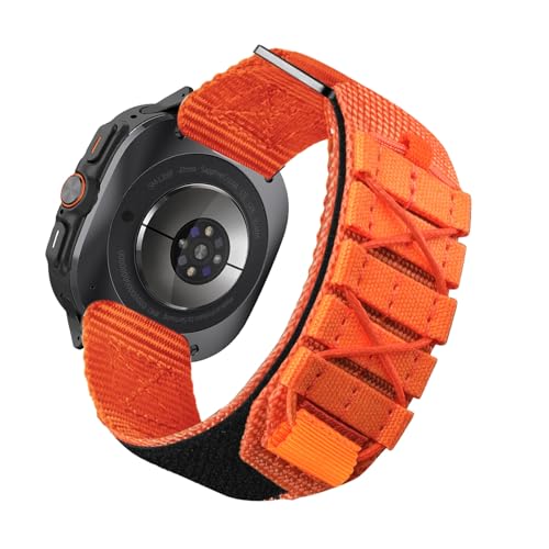 HYSDFFG Armband für Samsung Galaxy Watch 7 Ultra 47mm Armband, Rugged Nylon Sport Band, Atmungsaktiv Ausgehöhlt, Klettverschluss Kompatibel mit Samsung Galaxy Watch 7 Ultra 47mm (A) von HYSDFFG