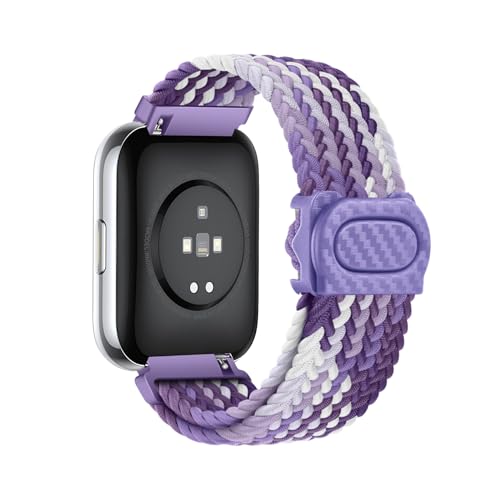 HYSDFFG Geflochten Armband für Amazfit Active Ersatzarmband, 20MM Elastisches Verstellbares Geflochtenes Nylon Solo Loop Sport Armbänder Kompatibel mit Amazfit Active (18) von HYSDFFG