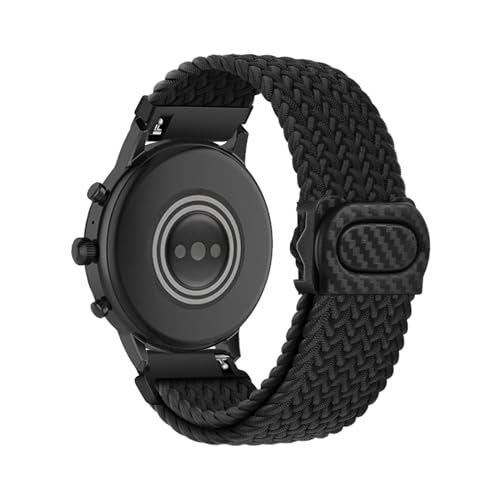 HYSDFFG Geflochten Armband für Fossil Gen 6 44mm/Gen 5e 44mm Ersatzarmband, Elastisches Verstellbares Geflochtenes Nylon Solo Loop Sport Armbänder Kompatibel mit Fossil Gen 5 Carlyle Julianna (2) von HYSDFFG
