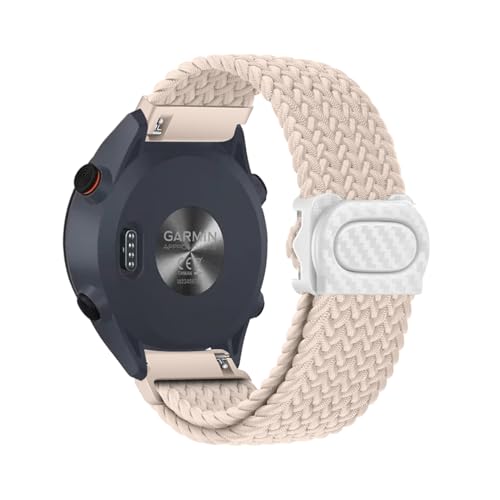 HYSDFFG Geflochten Armband für Garmin Approach S12/S42/S40 Ersatzarmband, Elastisches Verstellbares Geflochtenes Nylon Solo Loop Sport Armbänder Kompatibel mit Garmin Approach S12/S42/S40 (16) von HYSDFFG