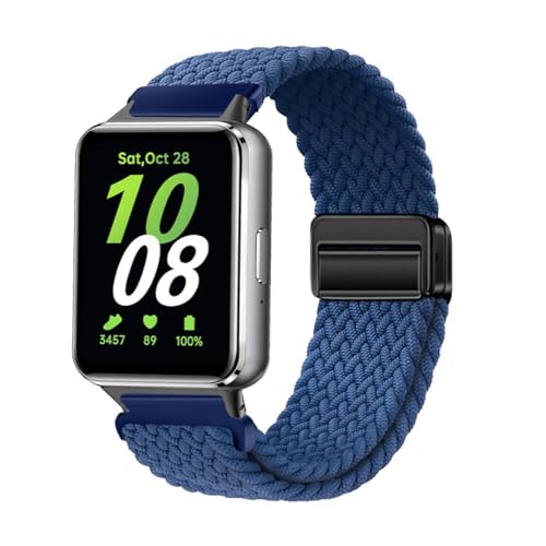 HYSDFFG Magnet Nylon Armband für Samsung Galaxy Fit 3, Sport-Loop-Band, Verstellbar, Elastisch, Schweißfest, Wasserabweisend, 140mm - 245mm, Unisex, 23 von HYSDFFG