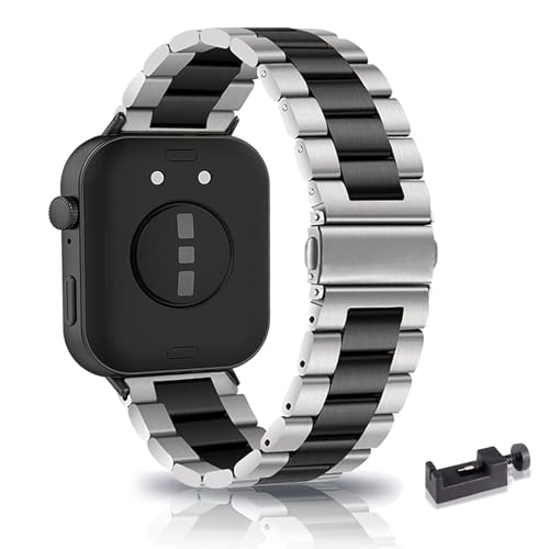 HYSDFFG Metall Armband Für Huawei Watch Fit 3 Armband Metall Frauen Männer, Metallarmband Edelstahl für Männer Kompatibel mit Huawei Watch Fit 3 (E) von HYSDFFG