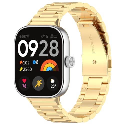 HYSDFFG Metall Armband Für Xiaomi Redmi Watch 4/Xiaomi Mi Smart Band 8 Pro Armband Metall Frauen Männer, Metallarmband Edelstahl für Männer Kompatibel mit Xiaomi Redmi Watch 4/Mi Smart Band 8 Pro (C) HYSDFFG Metall Armband Für Xiaomi Redmi Watch 4/Xiaomi Mi Smart Band 8 Pro Armband Metall Frauen Männer, Metallarmband Edelstahl für Männer Kompatibel mit Xiaomi Redmi Watch 4/Mi Smart Band 8 Pro (C) von HYSDFFG