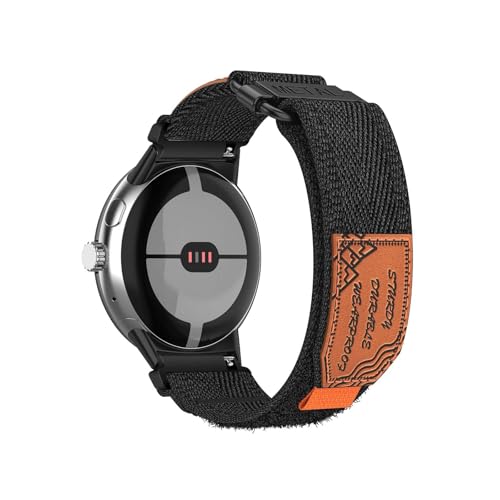 HYSDFFG Nylon Armband für Google Pixel Watch 3 45mm, Sport Klettverschluss Band Kompatibel Mit Google Pixel Watch 3 (C) von HYSDFFG