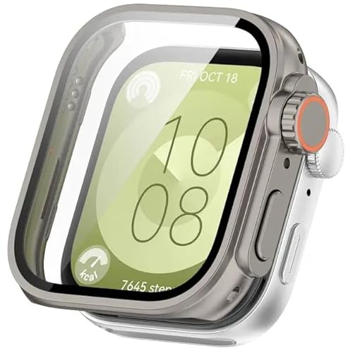 HYSDFFG Hülle Kompatibel mit Huawei Watch Fit 3 Schutzhülle, Hülle Huawei Watch Fit 3 Allround-PC-Gehäuse mit gehärtetem Glas, Bumper Drop Schutz Hülle für Huawei Watch Fit 3 (D) von HYSDFFG