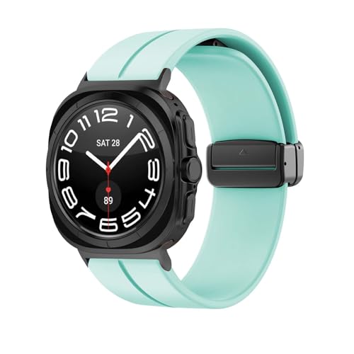 Sport Armband für Samsung Galaxy Watch 7 Ultra 47mm Armband, Samsung Galaxy Watch 7 Ultra 47mm Weiche Silikon Armbänder Ersatzband mit Magnet Kompatibel mit Samsung Galaxy Watch Urtla 47mm (H) von HYSDFFG