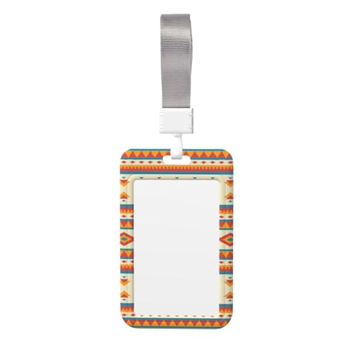 Indianer-Kartenhalter – strapazierfähiges ABS-Material, doppelseitiger Volldruck, Umhängeband, ideal für Arbeit und Veranstaltungen von HYSDPUZK