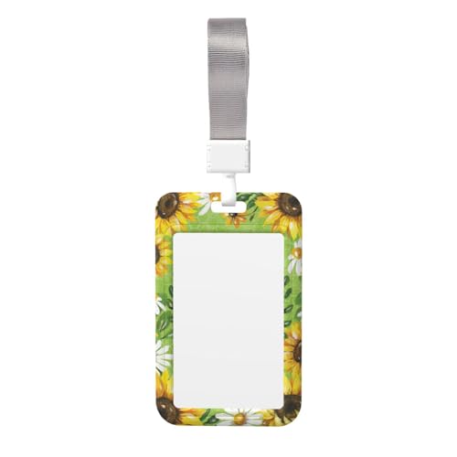 Kartenhalter mit Bienen- und Sonnenblumen-Motiv – strapazierfähiges ABS-Material, doppelseitiger Volldruck, Umhängeband im Lieferumfang enthalten, ideal für Arbeit und Veranstaltungen Kartenhalter mit Bienen- und Sonnenblumen-Motiv – strapazierfähiges ABS-Material, doppelseitiger Volldruck, Umhängeband im Lieferumfang enthalten, ideal für Arbeit und Veranstaltungen von HYSDPUZK
