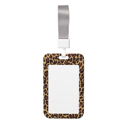 Kartenhalter mit Leopardenmuster, strapazierfähiges ABS-Material, doppelseitiger Volldruck, Umhängeband, ideal für Arbeit und Veranstaltungen Kartenhalter mit Leopardenmuster, strapazierfähiges ABS-Material, doppelseitiger Volldruck, Umhängeband, ideal für Arbeit und Veranstaltungen von HYSDPUZK
