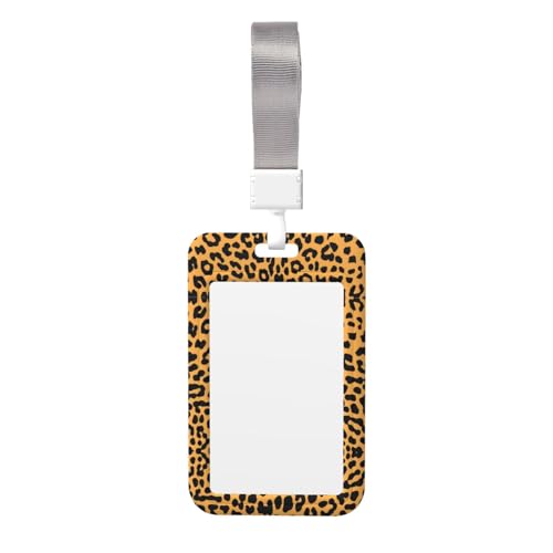 Kartenhalter mit Leopardenmuster – strapazierfähiges ABS-Material, doppelseitiger Volldruck, Umhängeband im Lieferumfang enthalten, ideal für Arbeit und Veranstaltungen Kartenhalter mit Leopardenmuster – strapazierfähiges ABS-Material, doppelseitiger Volldruck, Umhängeband im Lieferumfang enthalten, ideal für Arbeit und Veranstaltungen von HYSDPUZK