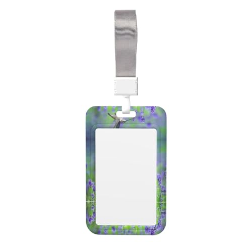 Kartenhalter mit Vögeln in lila Lavendel, Blumenmuster, strapazierfähiges ABS-Material, doppelseitiger Volldruck, Umhängeband im Lieferumfang enthalten, ideal für Arbeit und Veranstaltungen Kartenhalter mit Vögeln in lila Lavendel, Blumenmuster, strapazierfähiges ABS-Material, doppelseitiger Volldruck, Umhängeband im Lieferumfang enthalten, ideal für Arbeit und Veranstaltungen von HYSDPUZK