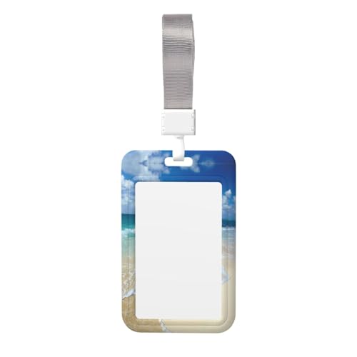 Serene Coastal Kartenhalter – strapazierfähiges ABS-Material, doppelseitiger Volldruck, Umhängeband im Lieferumfang enthalten, ideal für Arbeit und Veranstaltungen Serene Coastal Kartenhalter – strapazierfähiges ABS-Material, doppelseitiger Volldruck, Umhängeband im Lieferumfang enthalten, ideal für Arbeit und Veranstaltungen von HYSDPUZK