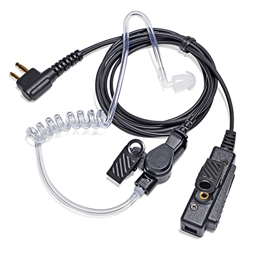 HYSHIKRA Covert Acousic Tube Hörmuschel Kopfhörer Kompatibel mit Motorola CP040 DP1400 GP300 Hyera Walkie Talkie, 2Pin, PTT und Mikrofon HYSHIKRA Covert Acousic Tube Hörmuschel Kopfhörer Kompatibel mit Motorola CP040 DP1400 GP300 Hyera Walkie Talkie, 2Pin, PTT und Mikrofon von HYSHIKRA
