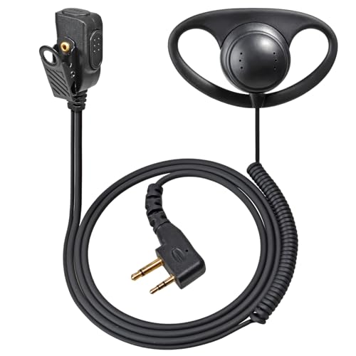 HYSHIKRA D-Form Kopfhörer Headset Kompatibel mit Midland G7 pro G8 G9 pro M24 M24 Plus M48 M99 G6 XT G7 XTR | Security Softair (1, D-förmig) von HYSHIKRA