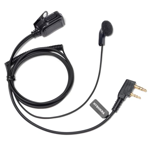 HYSHIKRA In-Ear-Kopfhörer mit Mikrofon, kompatibel mit Baofeng UV5R BF-888S 2-Pin Kenwood Walkie Talkie (1), IE03 von HYSHIKRA