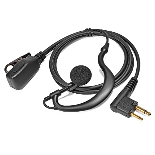 HYSHIKRA Walkie-Talkie-Ohrhörer-Headset, kompatibel mit Motorola CP040 DP1400 GP88 GP300 Radio, G-Form, PTT mit Mikrofon (1 Stück) von HYSHIKRA