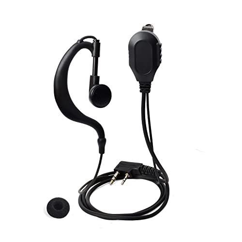 HYSHIKRA Walkie-Talkie in G-Form mit Mikrofon G Kopfhörer Anhänger kompatibel mit Baofeng UV-5R BF-888S Kenwood Two Way Radio (1 Stück) von HYSHIKRA