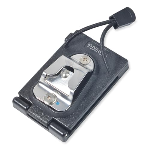 HYSHIKRA Zwei-Wege-Radio Gürtel Clip Walkie Talkie Schnelle Demontage Gürtel Zubehör, für Handradio/Lautsprecher Mikrofon/Mobilfunklautsprecher, kompatibel mit Baofeng Motorola Quansheng (schwarz 02) von HYSHIKRA