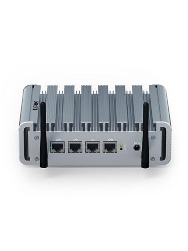 HYSTOU Firewall Mini PC, Micro Firewall Appliance, Celeron J4125, OPNsense Firewall, Netzwerkserver, VPN, Router PC, 4 LAN I225-V 2,5 GbE Lüfterloser OPNsense Mini PC KEIN RAM KEIN Speicher von HYSTOU